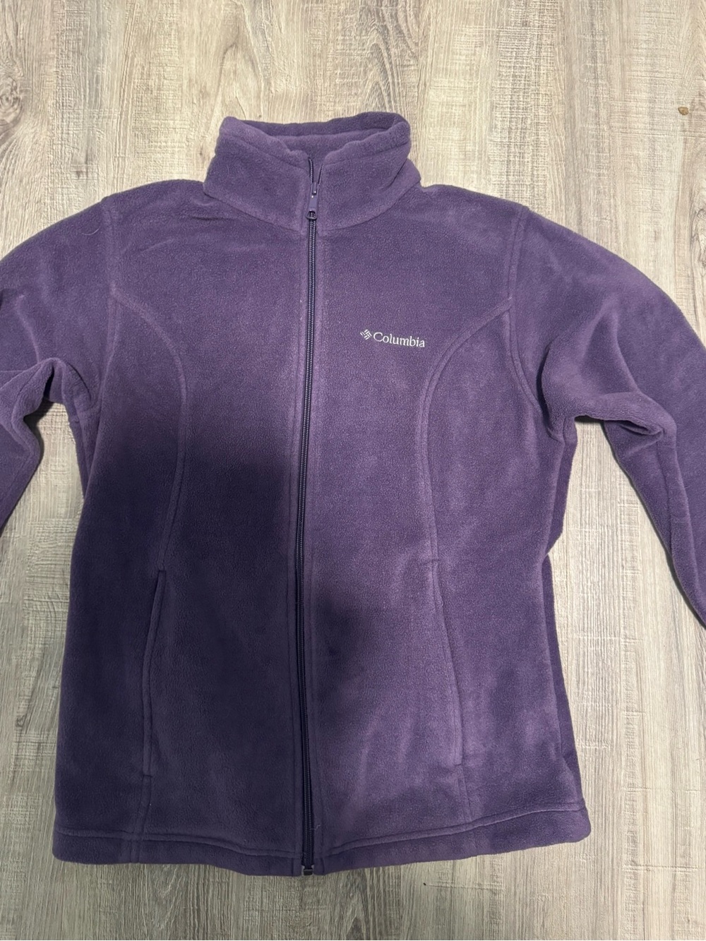 Columbia Purple Fleece Pullover with Logo Tag